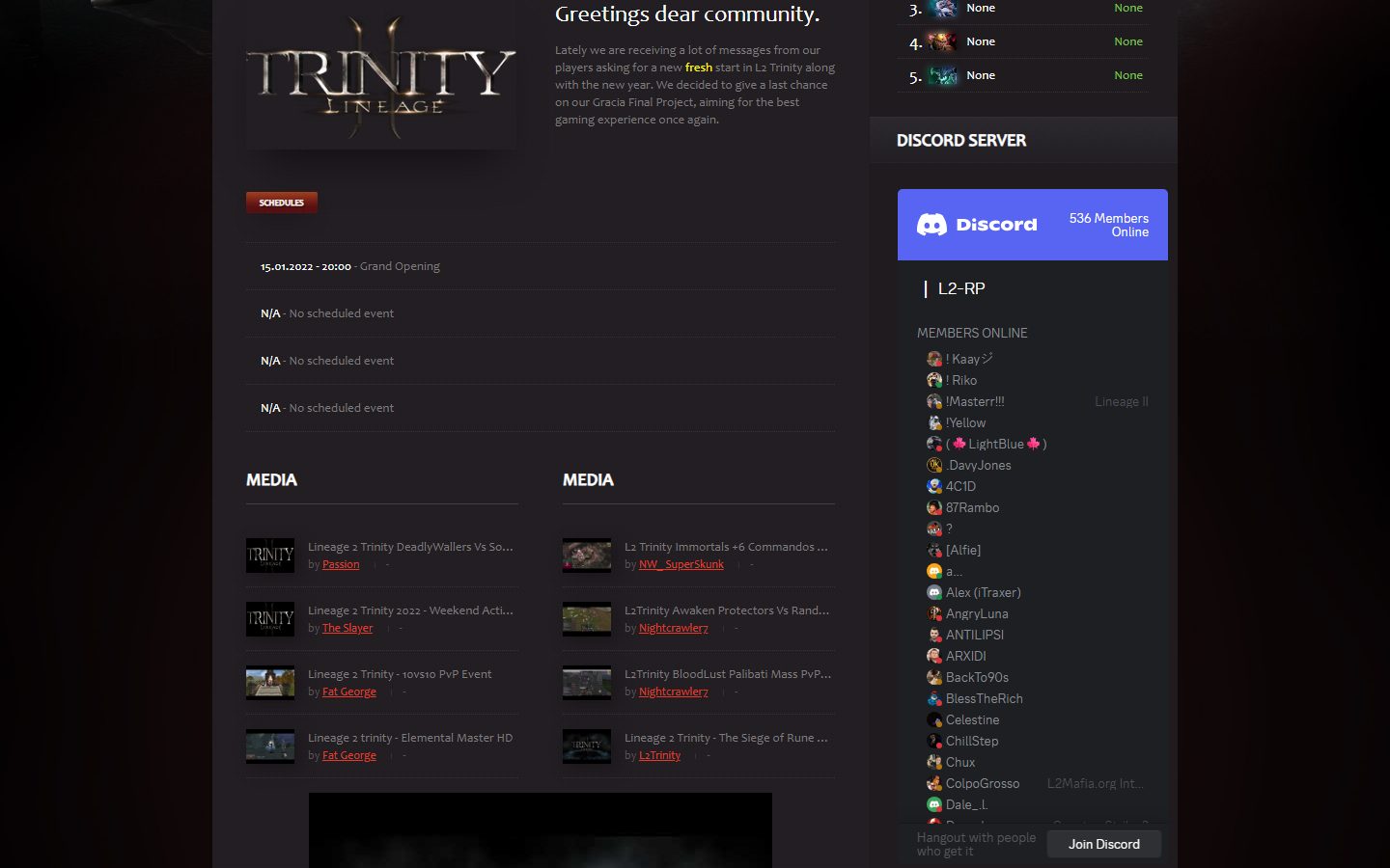 L2 Trinity, further down the page